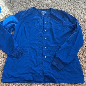Women's Blue Button-Up Jacket